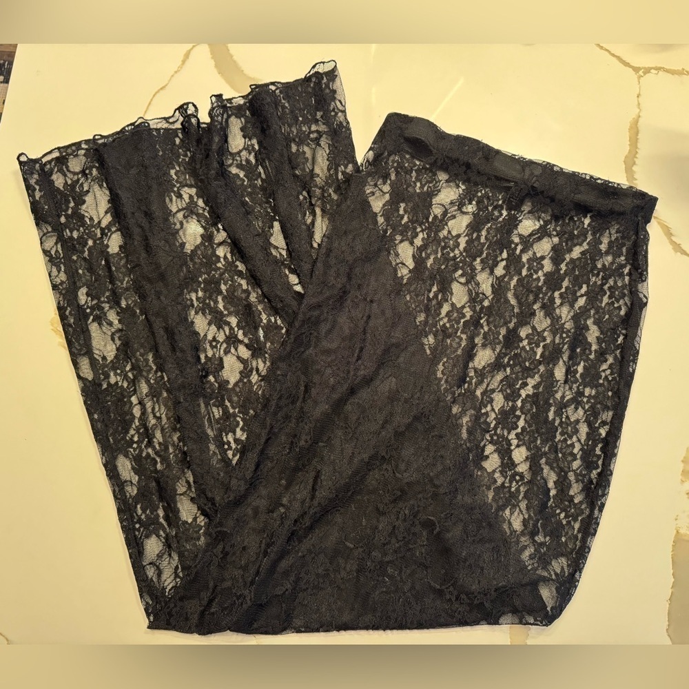 Boohoo Lace Maxi Column Skirt - Sz 2 - Picture 7 of 8